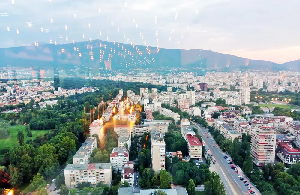 Lozenets district and Vitosha mountain, Sofia